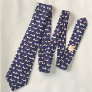 Hermès whale silk tie